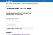 DVSA enforcement sanctions policy