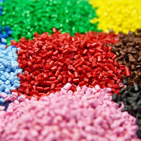 multi coloured polymer