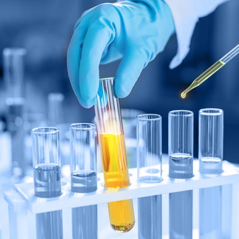 scientist with equipment