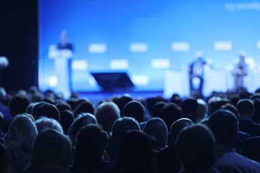 Speaker giving a talk